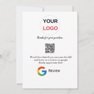 Google review bedrijfslogo Scan QR review Kaart