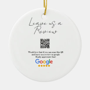 Google review bedrijfslogo Scan QR review Keramisch Ornament