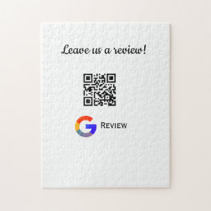 Google review bedrijfslogo Scan QR review Legpuzzel