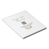 Google review bedrijfslogo Scan QR review Notitieblok (Schuin)