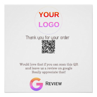 Google review bedrijfslogo Scan QR review Perfect Poster