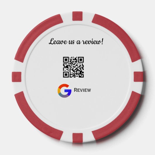 Google review bedrijfslogo Scan QR review Poker Chips (Voorkant)