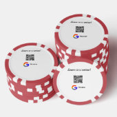 Google review bedrijfslogo Scan QR review Poker Chips (Opstapeling)