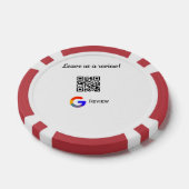 Google review bedrijfslogo Scan QR review Poker Chips (Enkel)