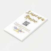 Google review bedrijfslogo Scan QR review Post-it® Notes (Schuin)