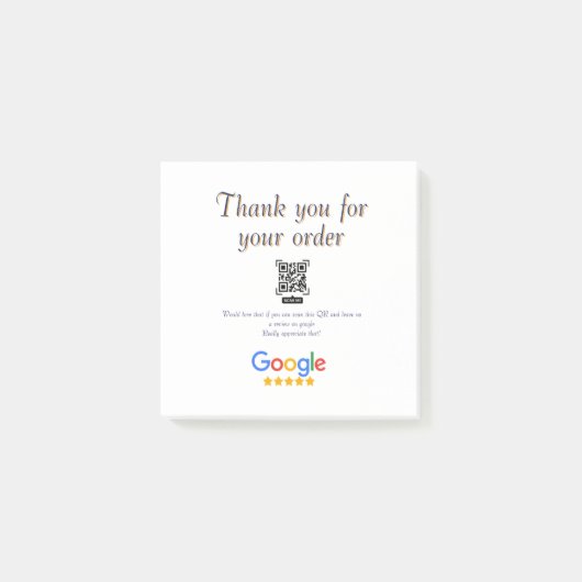 Google review bedrijfslogo Scan QR review Post-it® Notes (Voorkant)