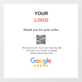 Google review bedrijfslogo Scan QR review Raamsticker (Vel)