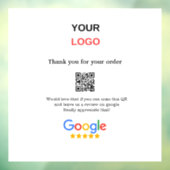 Google review bedrijfslogo Scan QR review Raamsticker (Vel 3)