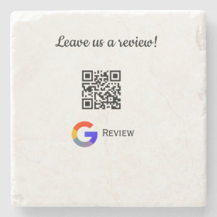 Google review bedrijfslogo Scan QR review Stenen Onderzetter
