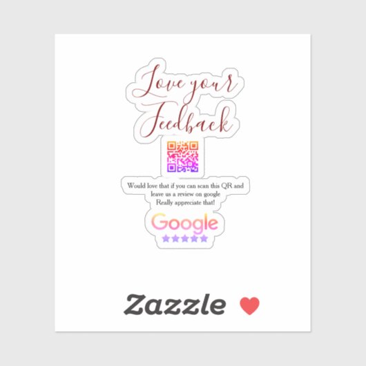 Google review bedrijfslogo Scan QR review Sticker (Vel)