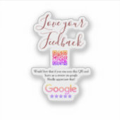 Google review bedrijfslogo Scan QR review Sticker (Voorkant)