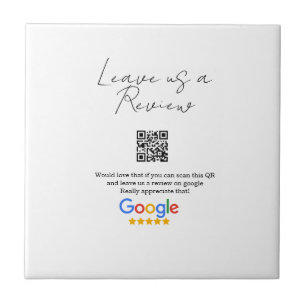 Google review bedrijfslogo Scan QR review Tegeltje
