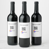 Google review bedrijfslogo Scan QR review Wijn Etiket (Flessen)