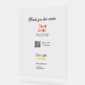 Google review bedrijfslogo website scan QR-code Acryl Bord (Hoek)