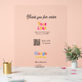 Google review bedrijfslogo website scan QR-code Acryl Bord (Huwelijk)