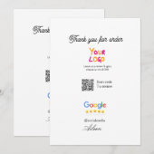 Google review bedrijfslogo website scan QR-code Kaart (Voorkant / Achterkant)