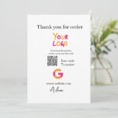 Google review bedrijfslogo website scan QR-code Kaart (Staand voorkant)