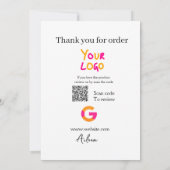 Google review bedrijfslogo website scan QR-code Kaart (Achterkant)