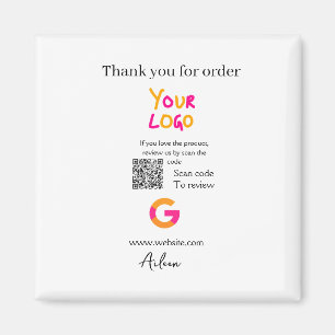 Google review bedrijfslogo website scan QR-code Magneet