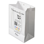 Google review bedrijfslogo website scan QR-code Medium Cadeauzakje (Voorkant Gekanteld)