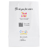Google review bedrijfslogo website scan QR-code Medium Cadeauzakje (Achterkant)