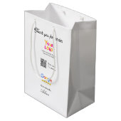 Google review bedrijfslogo website scan QR-code Medium Cadeauzakje (Achterkant Gekanteld)