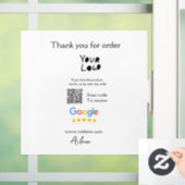 Google review bedrijfslogo website scan QR-code Raamsticker (Huis)