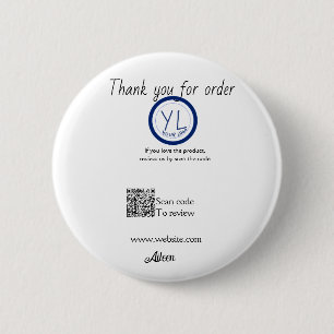 Google review bedrijfslogo website scan QR-code Ronde Button 5,7 Cm