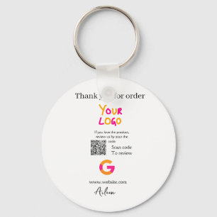 Google review bedrijfslogo website scan QR-code Sleutelhanger