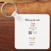 Google review bedrijfslogo website scan QR-code Sleutelhanger (Voorkant)