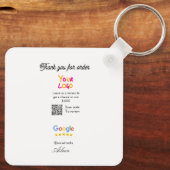 Google review bedrijfslogo website scan QR-code Sleutelhanger (Achterkant)