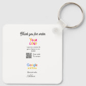 Google review bedrijfslogo website scan QR-code Sleutelhanger (Achterkant)