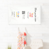 Google review bedrijfslogo website scan QR-code Spandoek (Insitu)