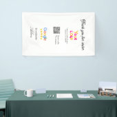 Google review bedrijfslogo website scan QR-code Spandoek (Beurs)