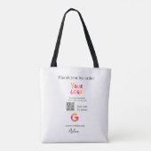Google review bedrijfslogo website scan QR-code Tote Bag (Achterkant)