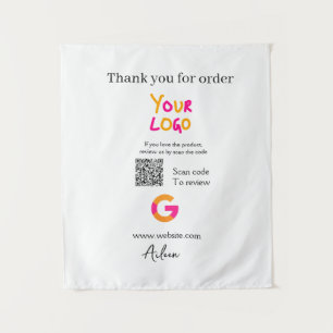 Google review bedrijfslogo website scan QR-code Wandkleed