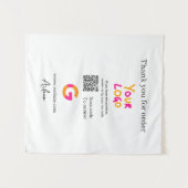 Google review bedrijfslogo website scan QR-code Wandkleed (Voorkant (horizontaal))