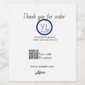 Google review bedrijfslogo website scan QR-code Wijn Etiket (Enkel label)