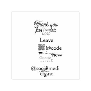 Google review bedrijfslogo website scan QR-code Zelfinktende Stempel