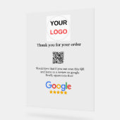 Google review business logo Scan QR review Acryl Bord (Hoek)