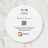 Google review business logo Scan QR review Bedankjes Labels (Achterkant)