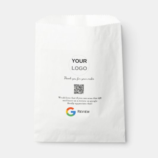 Google review business logo Scan QR review Bedankzakje (Voorkant)