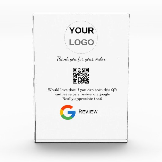 Google review business logo Scan QR review Fotoblokken (Voorkant)