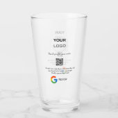 Google review business logo Scan QR review Glas (Achterkant)