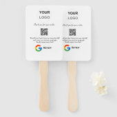 Google review business logo Scan QR review Handwaaier (Voorkant en achterkant)
