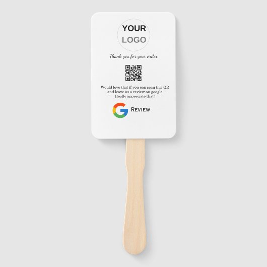 Google review business logo Scan QR review Handwaaier (Voorkant)