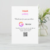 Google review business logo Scan QR review Kaart (Staand voorkant)