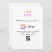 Google review business logo Scan QR review Kaart (Voorkant / Achterkant)