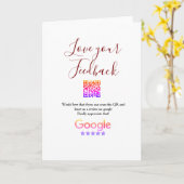 Google review business logo Scan QR review Kaart (Gele Bloem)