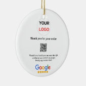 Google review business logo Scan QR review Keramisch Ornament (Rechts)